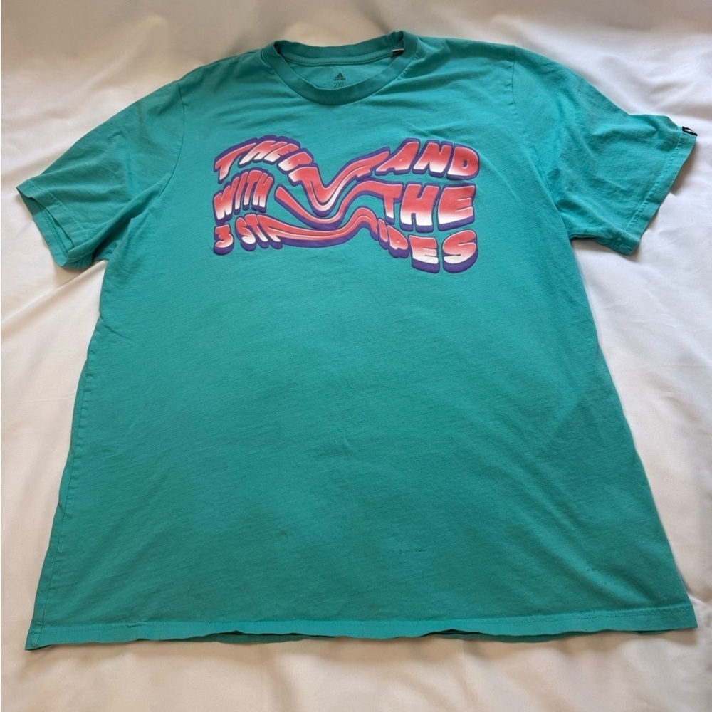 Women’s Adidas Turquoise Graphic Tee Size 2X